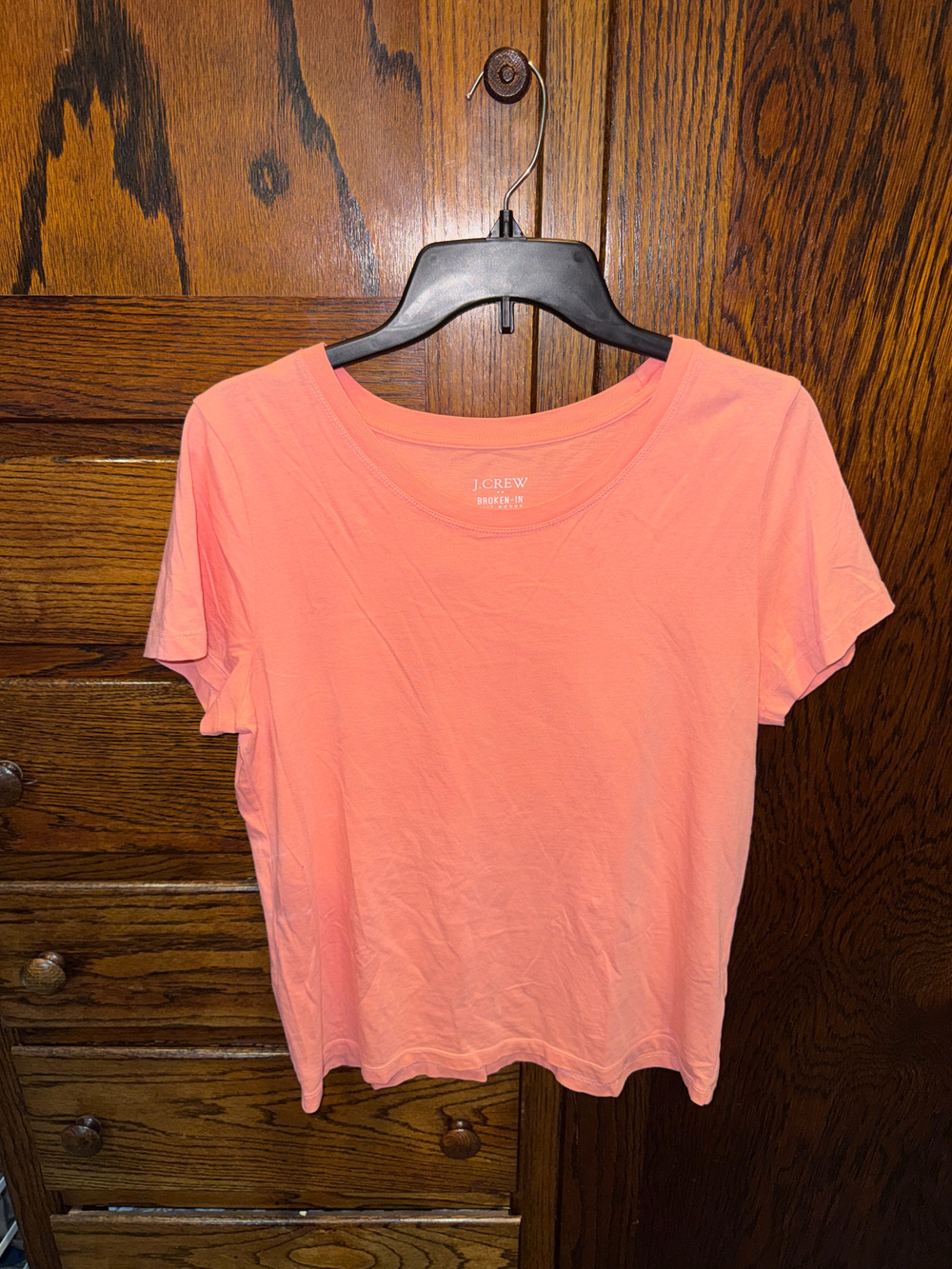 J.Crew Broken-In Knit Goods Coral T-Shirt Size M